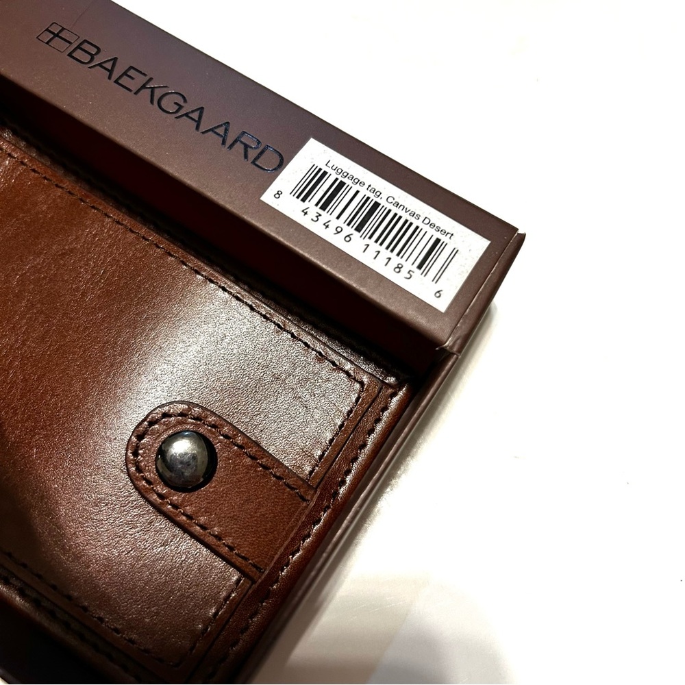 New Baekgaard Brown Luggage Tag called Canvas Desert. - Picture 7 of 8